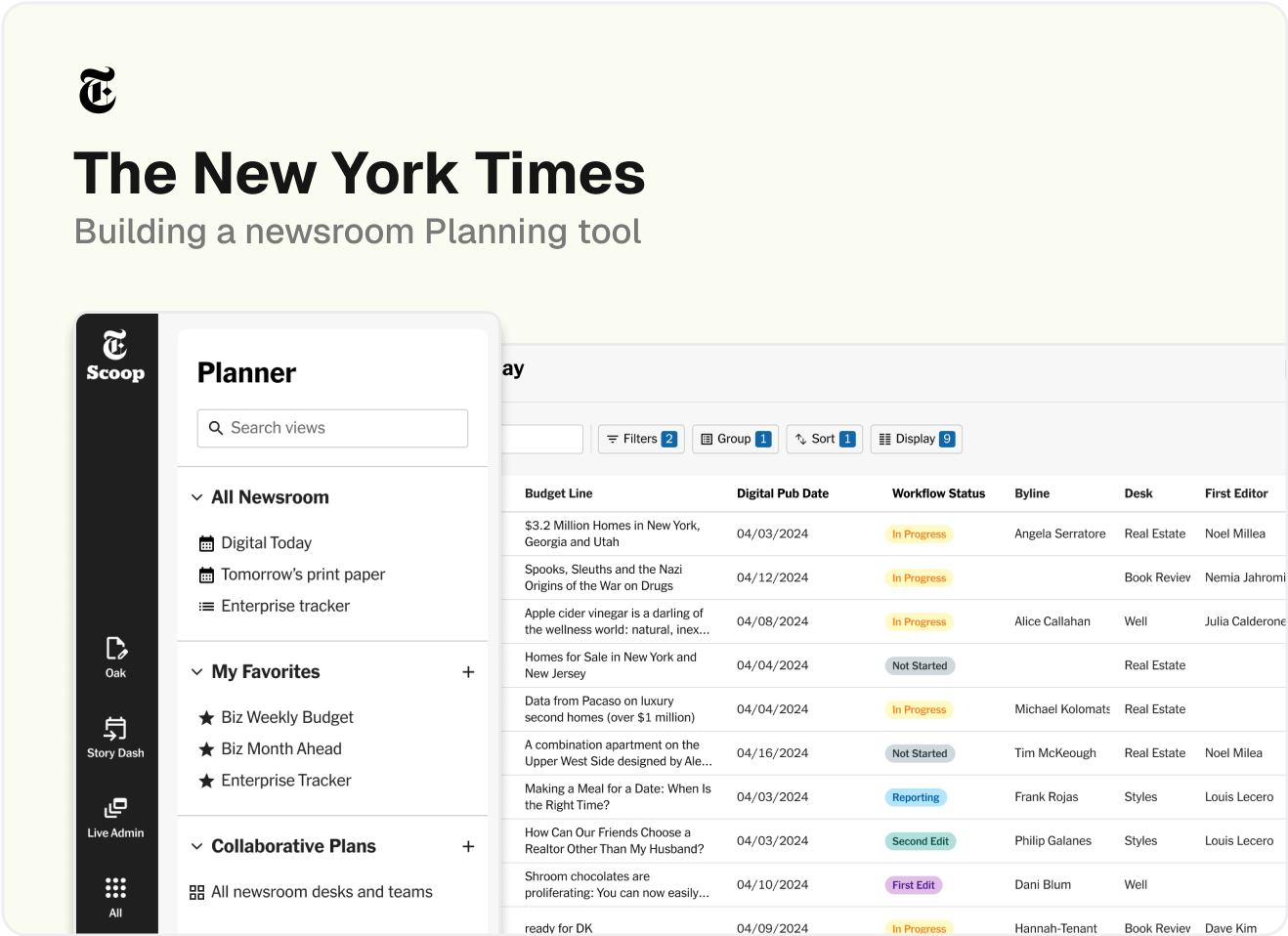 Planning tool at NYT
